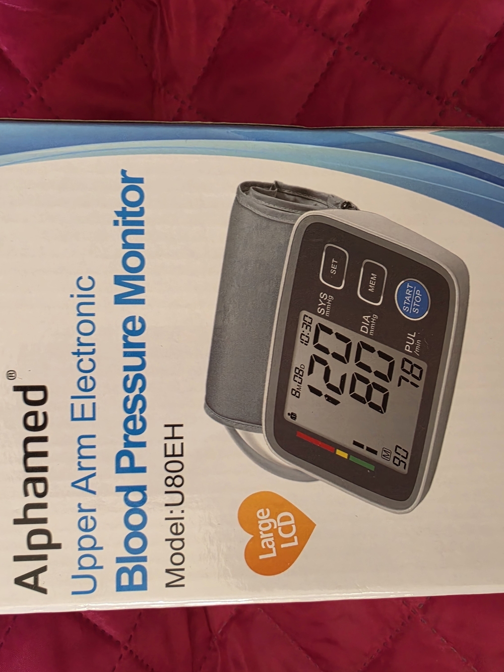 Upper Arm Electronic Blood Pressure Monitor - Gray